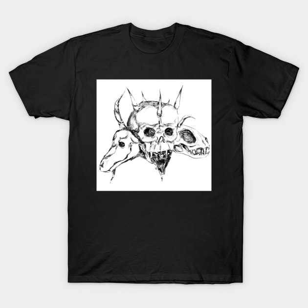 Skulls in tattoo style T-Shirt by Demonic cute cat